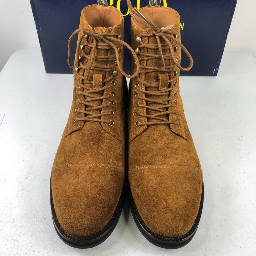 Polo Ralph Lauren Bryson Boots Snuff Suede Cap Toe - Picture 5 of 8